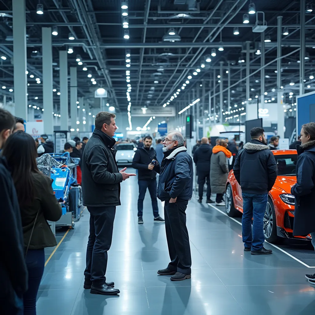 Evento automotriz con charla y feria tecnológica